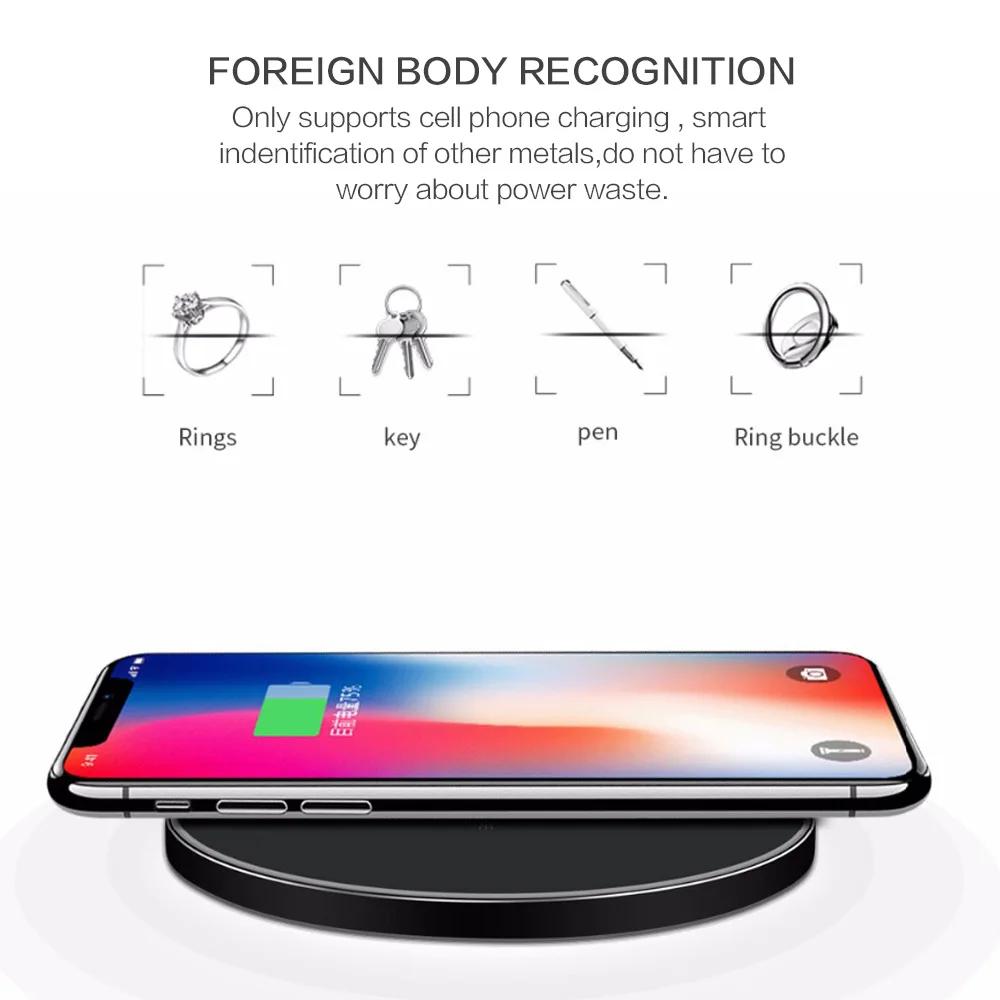 10W Qi Wireless Charger Pad for iPhone 13 12 11 X Pro Max For Samsung Galaxy S21 S20 S10 S9 S8 Xiaomi Wireless Charging