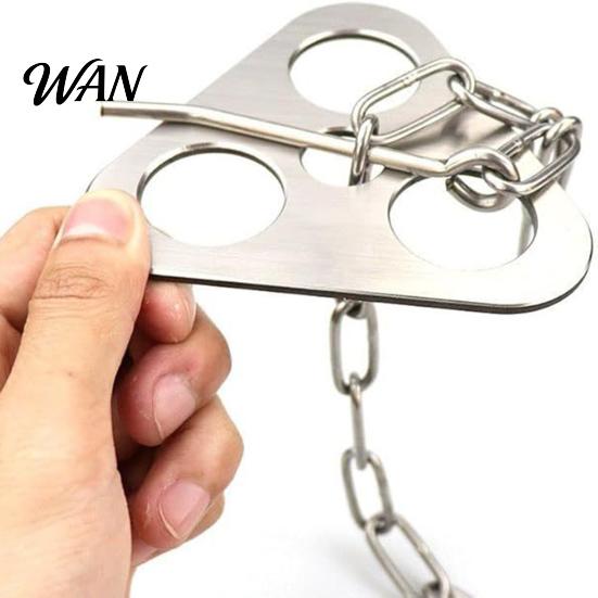 Portable Campfire Tripod Board with Chain, Turn Branches into Tripod, Stainless Corrosion-resistant Accessory Steel Support Plate, Cooking Accessories
