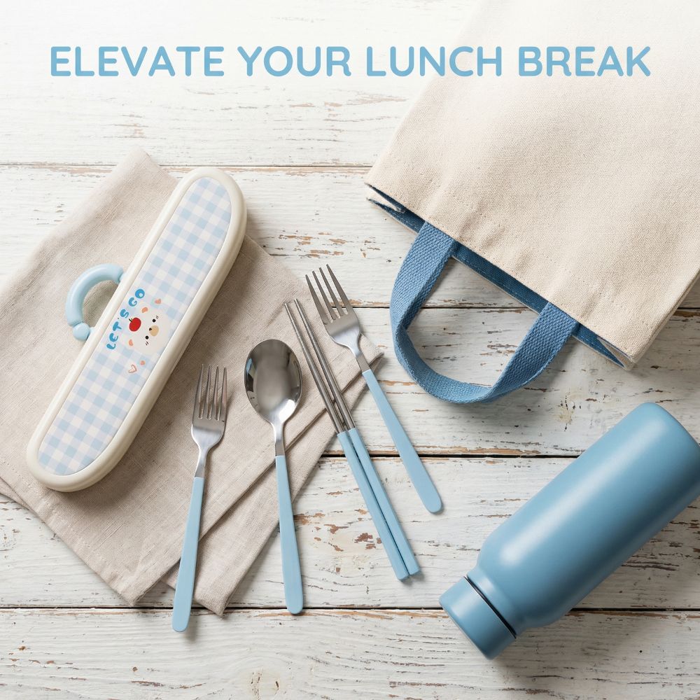 Stainless Steel Portable Tableware Set 3in1 Spoon Cutlery Set Flatware Set  Outdoor Dining