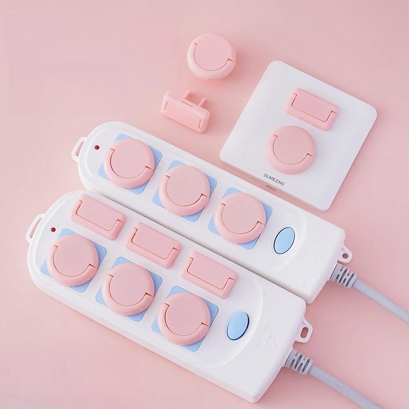 3colors Socket Protective Cover Child Safety Protective Covers Baby Power Switch with Handle Socket Plug Anti-shock Dust Covers