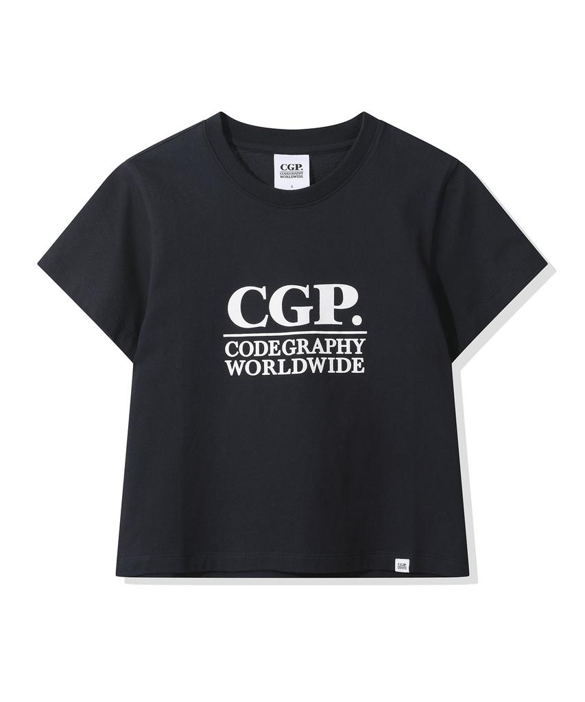 CGP (Women) Square Logo Short Sleeve T-Shirt_Dark Navy