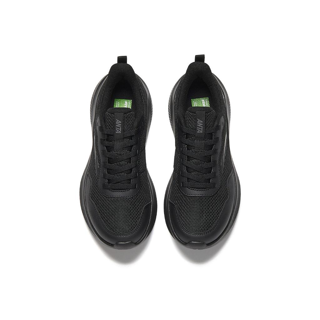 Anta Lightweight Shock Absorbing Running Shoes Women Sneakers Basic-Black 922615541-5