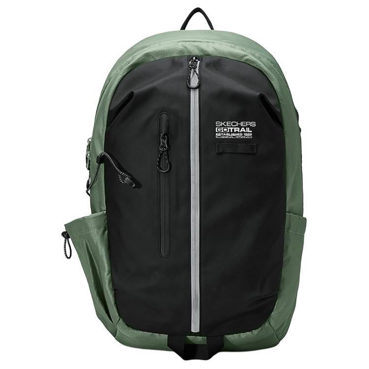 Skechers Casual Sports Fabric Backpack Unisex Backpacks Black Tequila-Green L424U031-04J3 Black & Agave Green