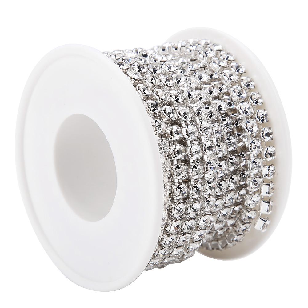 SS16 5yardCelsiusroll   Rhinestone Chain   Fashion Close Cup Chain Golden Apparel Accessories