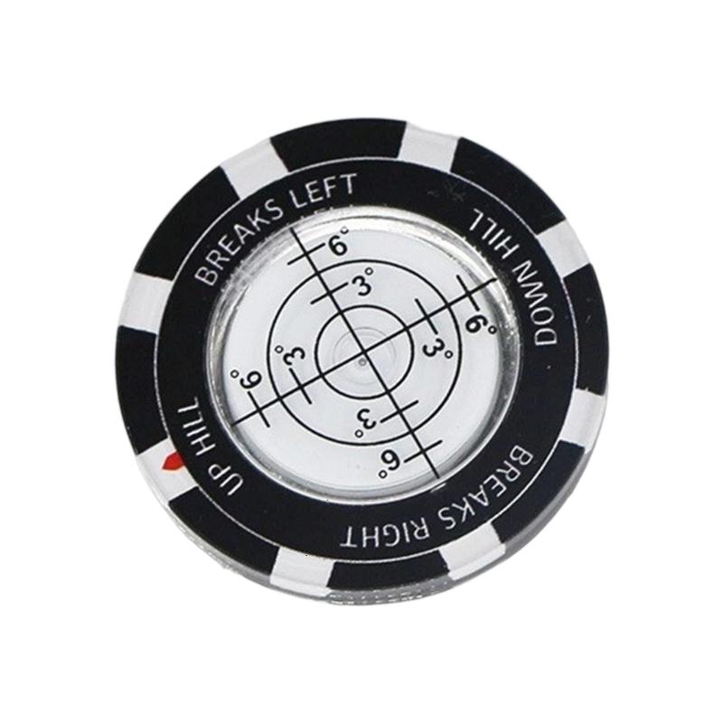 

Golf Green Reader Double Side Ball Markers High Accurate Level Reading Aid for Accurate Putting with Spirit Level білий