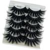 Beauty Criss-cross Dramatic Wispies Fluffies Thick Long False Eyelashes 8D Mink Hair