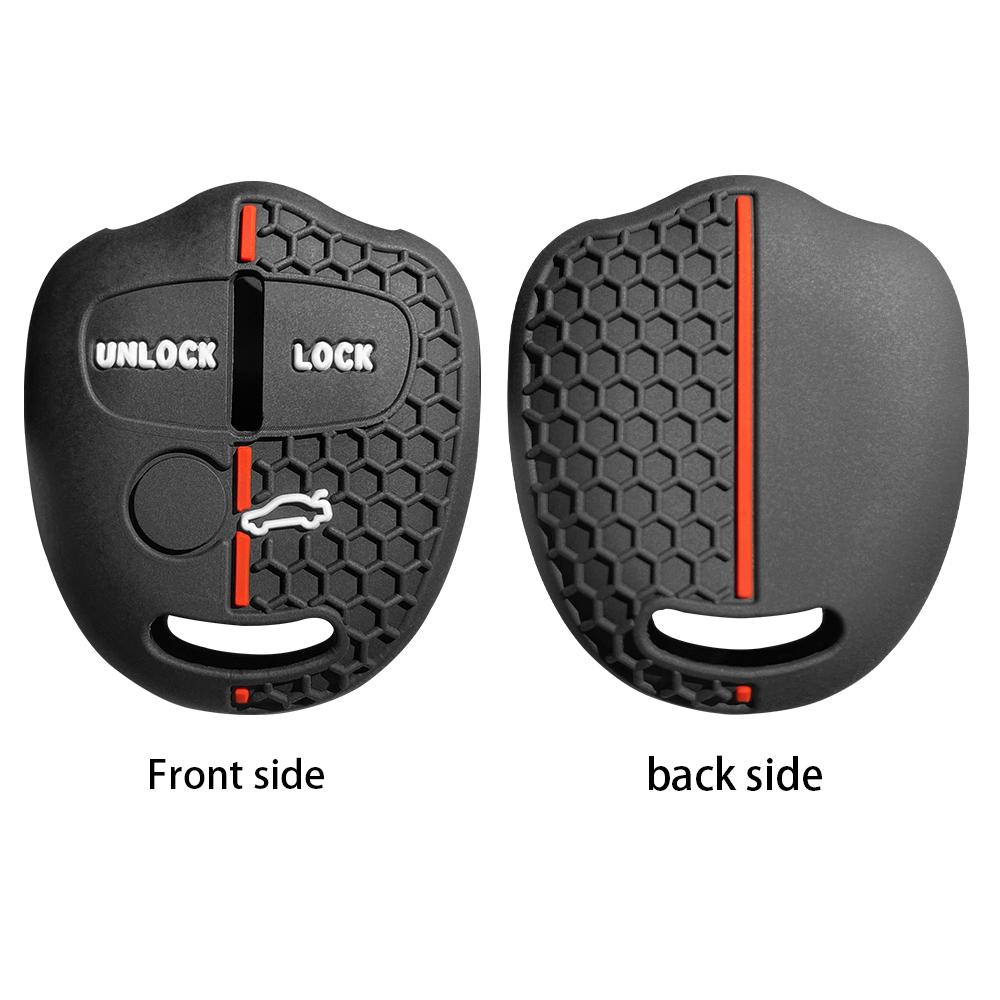 For Mitsubishi Outlander XL Pajero Lancer Asx Attrage Grandis 3 button Silicone car Key Protective Cover Case Keychain Shell