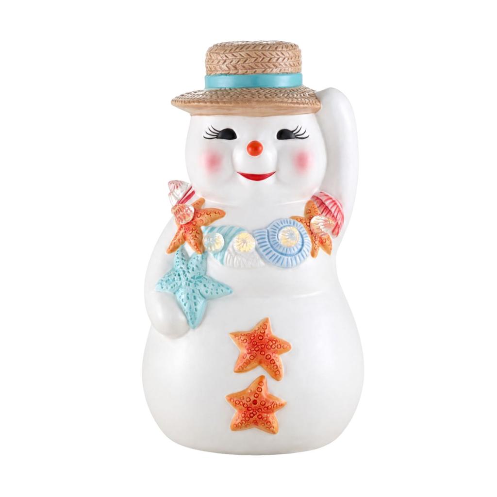 Christmas Resin Ornament Decoration with Beach Vacation and Summer Party Contrasting Design