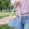 Ventilated Hamster Carrier Bag Zipper Closure Comfortable Portable Pet Carrier Soft Warm Pet Travel Tote Bag Small Animal