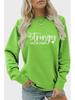 Stronger Than the Storm Printed Round Neck Sweatshirt - Autumn/Winter Collection