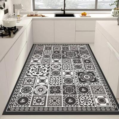 Waterproof PVC Floor Mat Kitchen Accessories Large Area Non-slip Carpet Mats Home Decoration Luxury Rug Entrance Cocina Tapete