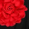 Fabric Flower Satin Rose with Flat Back Handcrafted Blooms Hat Clothes Hair Tie Accessories for DIY Craft Corsage Hairpin Brooch Headband