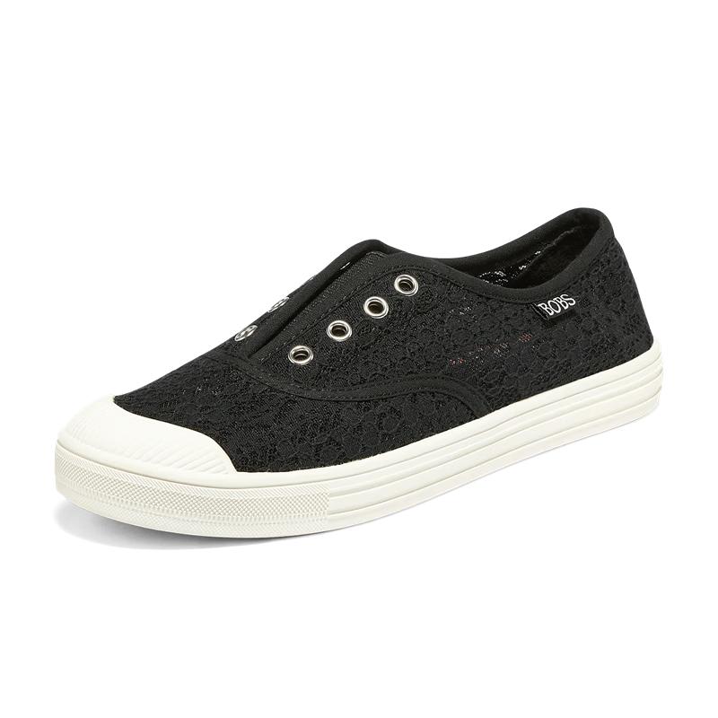 Skechers Women s 113821 Lace Canvas Slip-On Flats 37.5