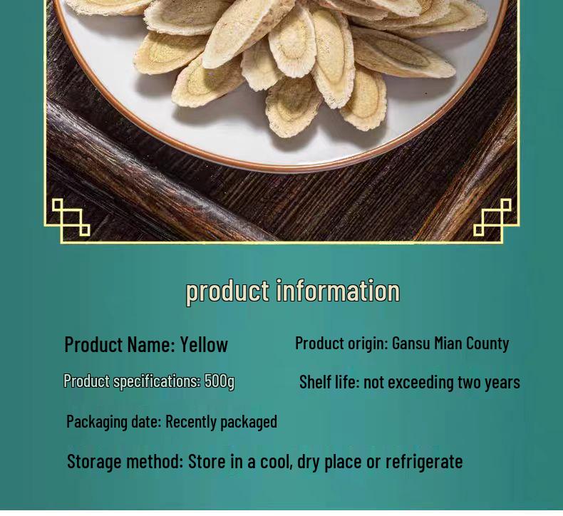 Authentic Gansu Wild Astragalus 500g - Premium Chinese Herbal Medicine Slices for Soup & Infusion