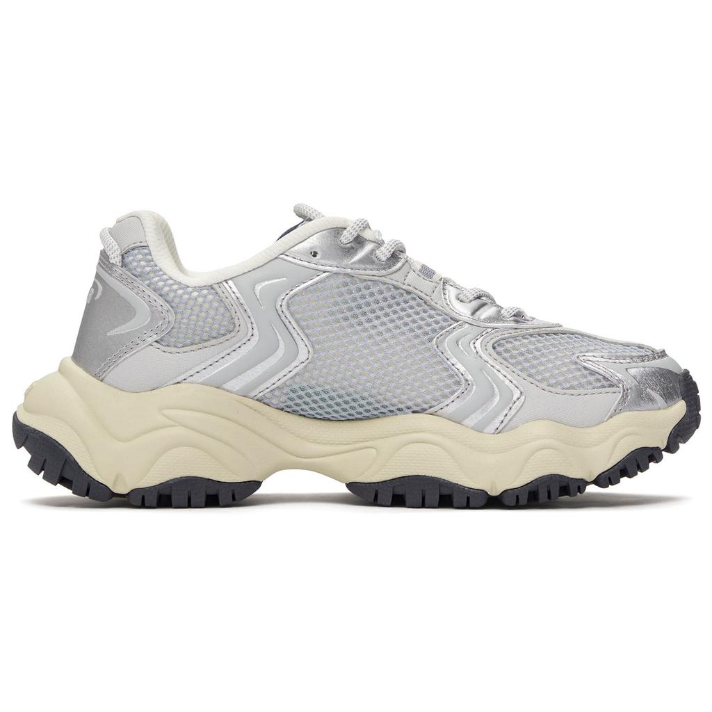 MLB New York Yankees Height Increasing Low top Chunky Sneakers Unisex Silver Gray 3ASHW075N-50SIS