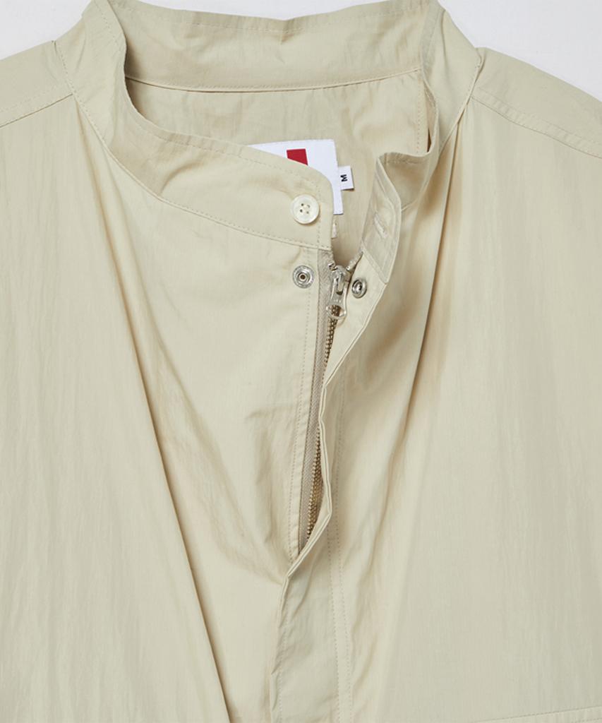 Beyond Closet [Collection Line] Luxe Texture Light Fabric Blouson Beige