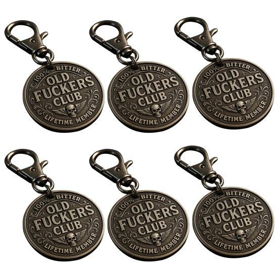 Old F*ckers Club Coin Funny Still Kicking Lifetime Member Coin No Rules No Filters Challenge Coin Adults Collectible Retirement Birthday Gag Gift for