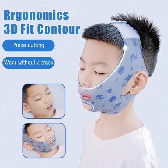 Kids Anti Snore Chin Strap Adjustable Breathable Keeping Mouth Closed Universal Children Sleep Aid Anti-Snoring Jaw Strap Breathing Corrector Device