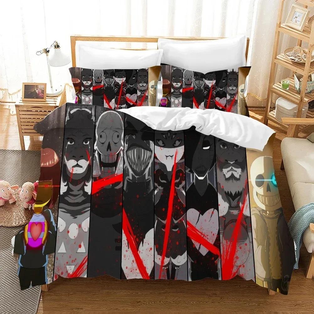 3D Printed Undertale Game Frisk Sans Papyrus Bedding Set Boys Girls Twin Queen Size Duvet Cover Pillowcase Bed Kids Adult