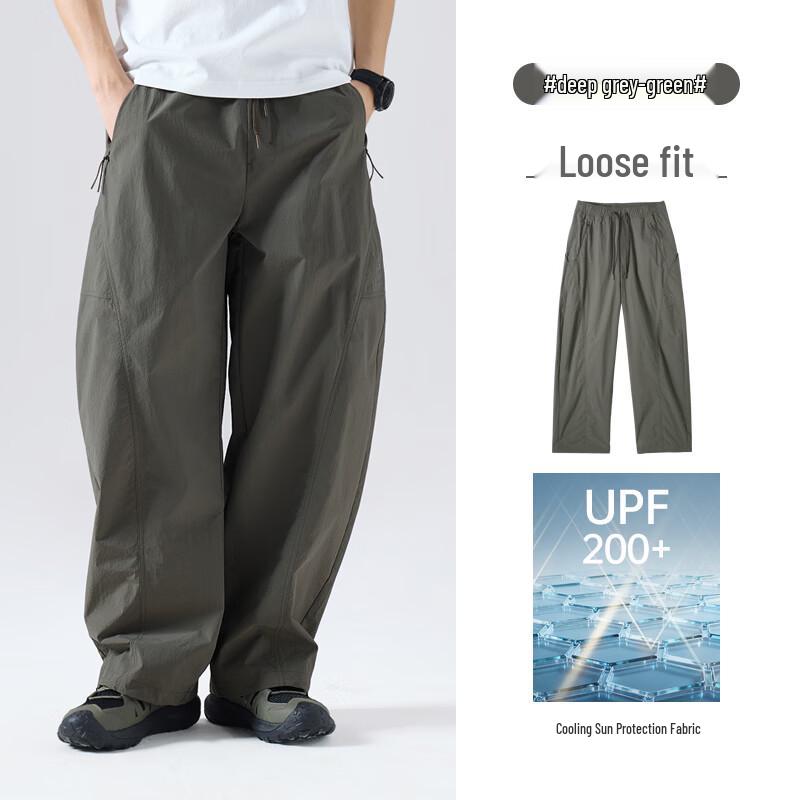 Camel Unisex Sun Protection Cooling Loose Wide-Leg Casual Pants