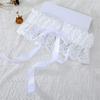 Women Girdle Embroidery Lace Flower Lace-up Wide Brim Waist Belt Adjustable Length Dresses Shirts Tops