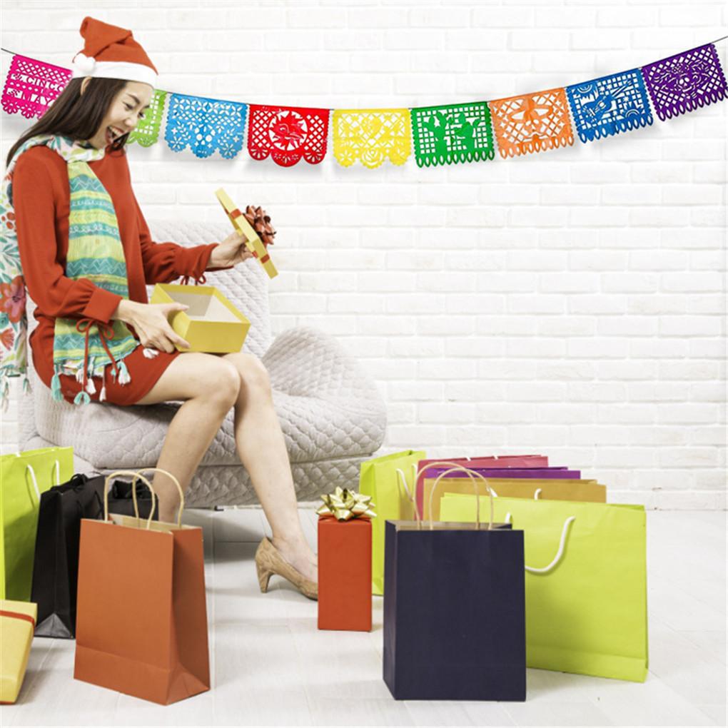 Party Banners Indoor Outdoor Party String Flags Home Plastic Streamers Hanging Ornament