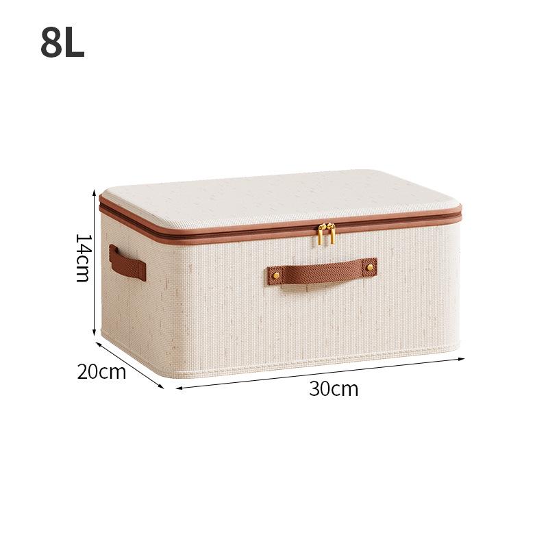 

Tianshan Cotton and Linen Double Window Zipper Storage Box