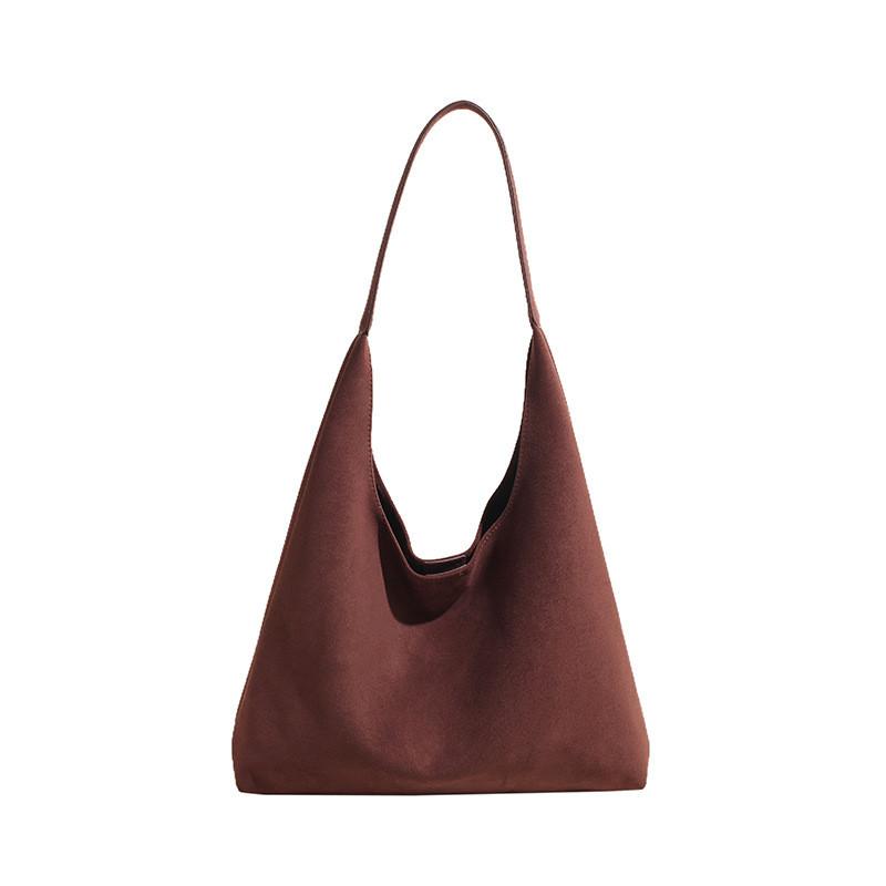 Minimalist Solid Color Suede Tote Bag For Women With Small Bag And Urban Style For Daily Wear