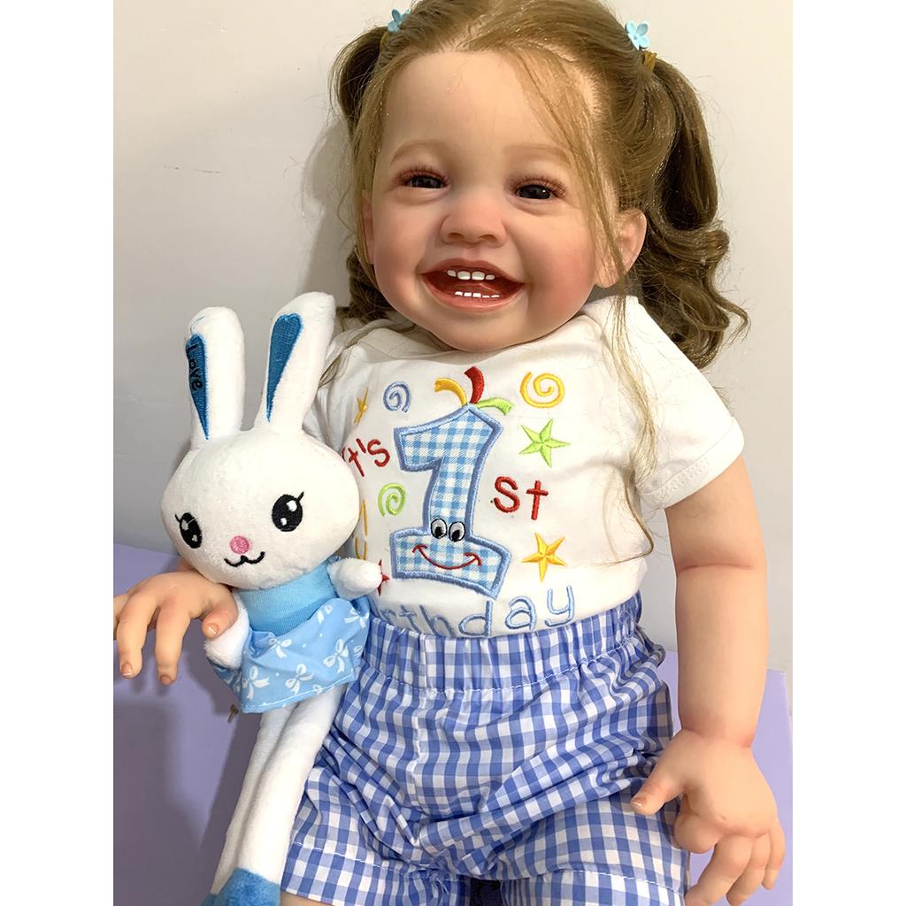 Cheap 60 CM Reborn Baby Doll with 3D Paint Skin Blood Vessels