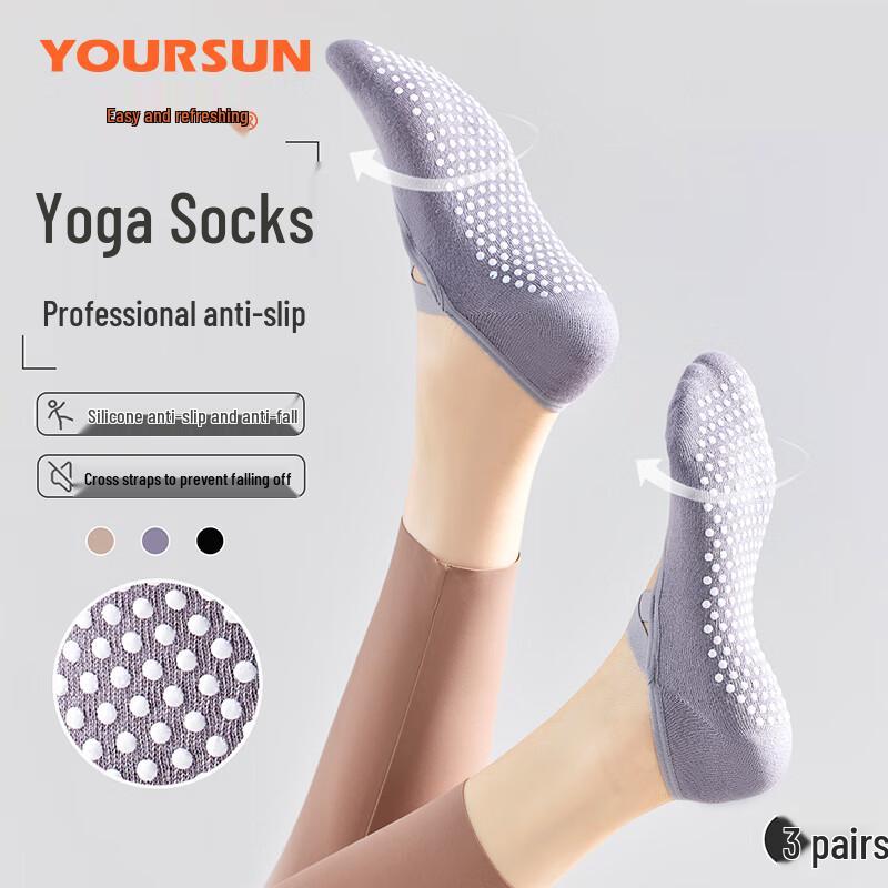 EaseWell Women s Non-slip Yoga & Fitness Ankle Socks One Size