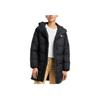 Levis FW22 Solid Color Mid-Length Hooded Long Sleeve Down Jacket Unisex Outerwear Black A3287-0000