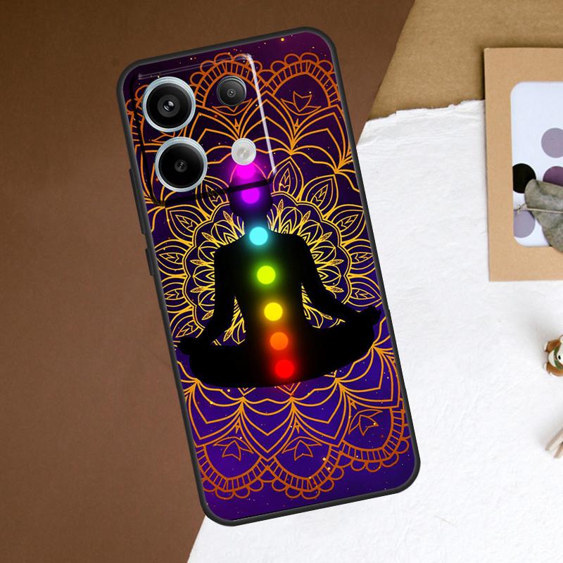 Mandala Chakra Insist Yoga Case For Redmi Note 13 Pro Plus 9 10 11 12 Pro 9S 10S 11S 12S Cover For Redmi 12 C 10C 13C