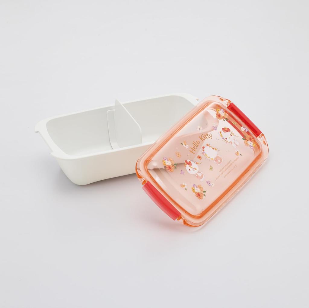 Skater Bento Easy To Single 530ml Domed Dishwasher and Microwave Made In Sanrio Hello Pastel Vivid Watercolor Floral Box, Biomass, Clean, Tier,