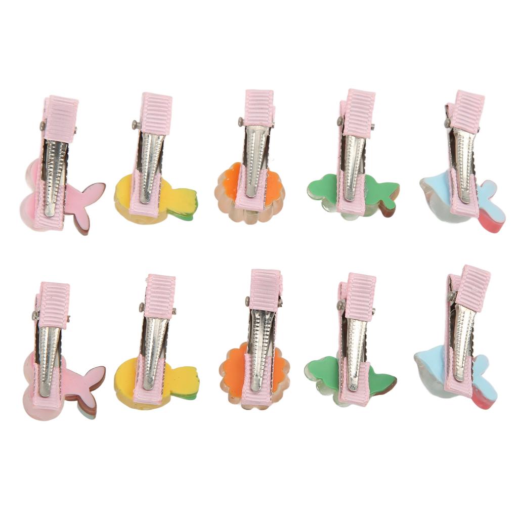 20pcs Pet Fruit Hair Clips Resin Pet Fruit Hairpin Pet Hair Grooming Accessories for Birthday Parties Weddings