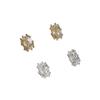 14K Gold Plated Zircon Crown Gear Necklace Beading Material for DIY Jewelry Accessories