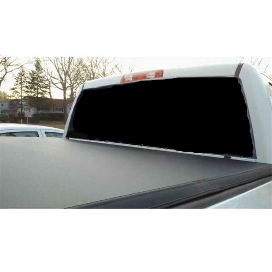 Grafica Adesiva Perforata Nera Totale per Lunotto Posteriore per Camion SUV 135Cmx36Cm