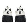 FILA Hike Fabric Synthetic Leather Round Toe Lace-Up Low-Top Dad Sneakers Women sneakers Black White F12W144132FWA