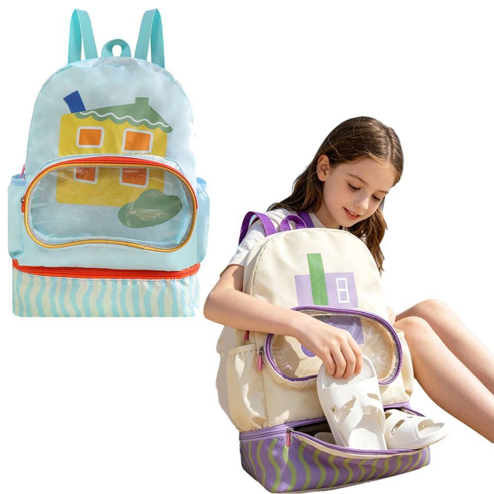 Waterproof Swim Backpack Wet Dry Separation Children's Swimming Bag Swimwear Storage
