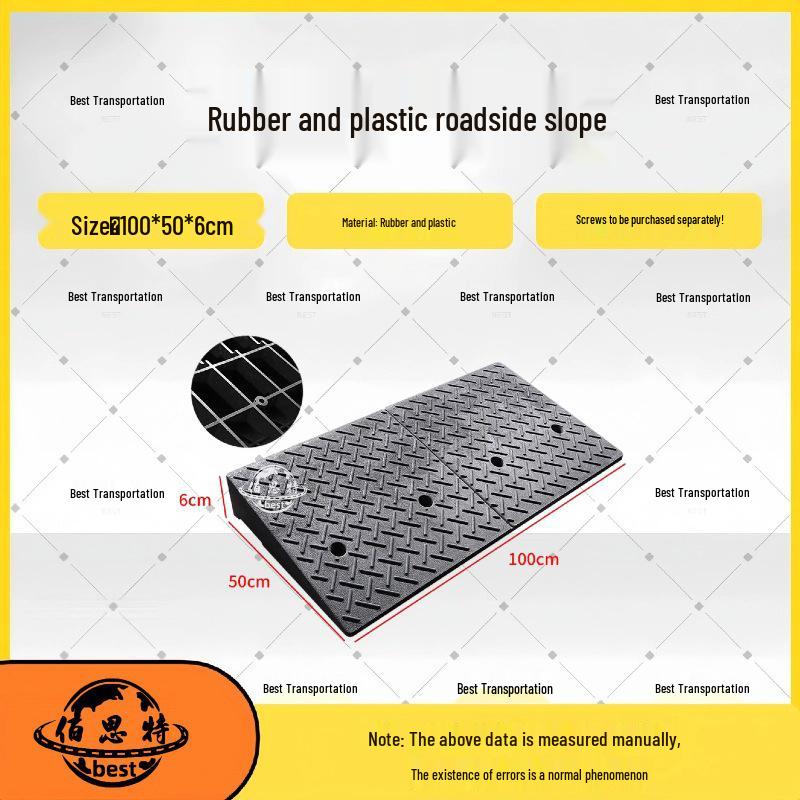 Household Rubber Threshold Ramp for Curbs and Slopes: Car and Road Edge Climbing Pad