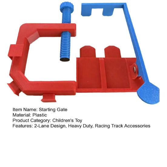 2 Şeritli Başlangıç Kapısı Ağır Hizmet Tipi Plastik Kolay Kurulum Ayarlanabilir Kelepçeli 2 Şeritli Araba Fırlatma Ekipmanı Araba Yarışı Pisti Aksesuarları