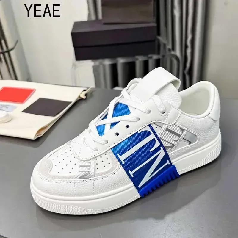 High-quality luxury trend colorful patchwork letters casual shoes High-end men's and women's leather shoes
