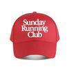 Sunday Running Club Text Baseball Cap Fashion Outdoor Sports Sunhat Unisex Snapback Cap WoUnisexs