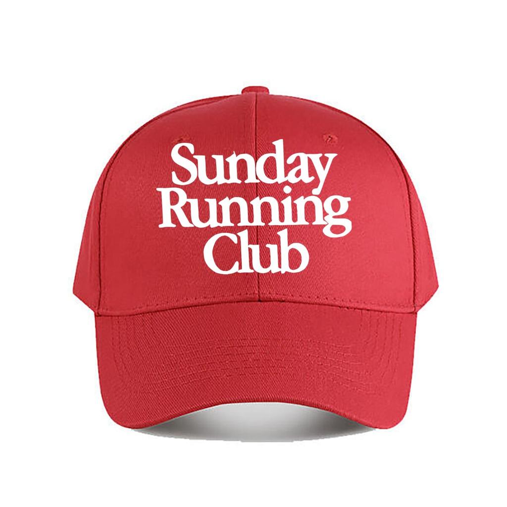 Sunday Running Club Text Baseball Cap Fashion Outdoor Sports Sunhat Unisex Snapback Cap WoUnisexs