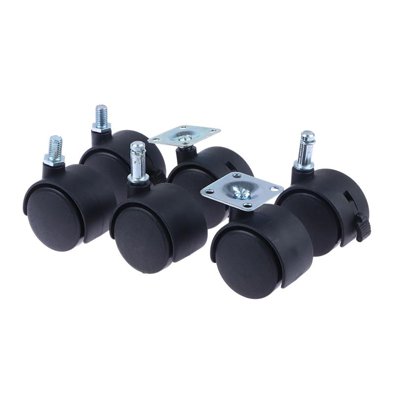 1Pair 1.5Inch Universal Wheel Swivel Caster Roller Wheel Furniture Office Chair Caster With Brake