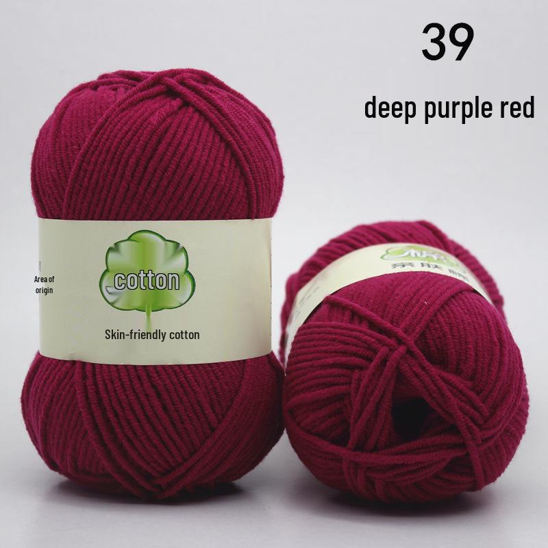 Combed 5-Ply Milk Cotton Yarn for DIY Knitting & Crochet - Medium-Thick Scarf & Blanket Material Pack