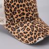 1 Women'S Sexy Leopard Print With Ponytail Baseball Cap, Suitable For Street Outdoor Leisure