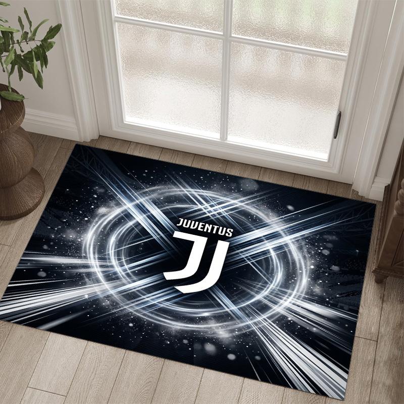 Tappeto in Velluto di Cristallo Design Juventus FC Accogliente Non?Tappeto Stampato Antiscivolo per Camera da Letto Soggiorno Ingresso