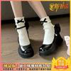 Hepburn style versatile platform thick heel Mary Jane women's shoes 2025 spring new fashion versatile bow French single shoes