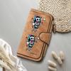 Cool Skeleton Print Women Long Wallet Fashion Portable Multi Slot Card Holder Purse