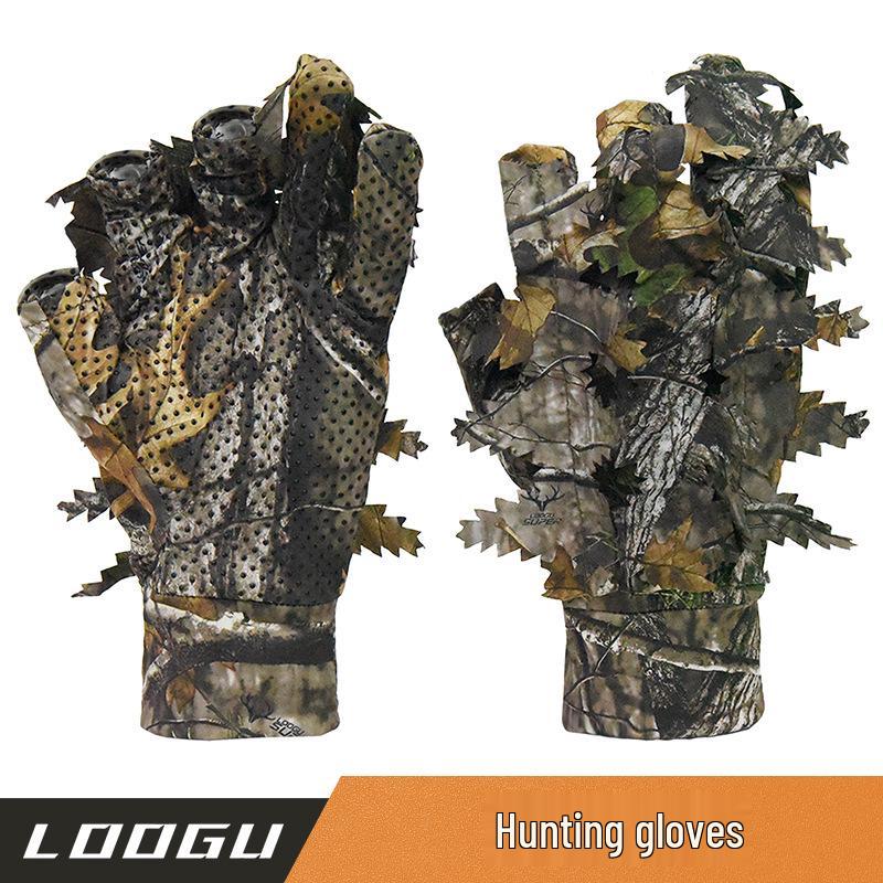 Biomimetische Jagd- & Fotografie-Tarnhandschuhe - Dünnes, rutschfestes Design für Angeln, Vogelbeobachtung & unabhängiger Urheberrechtsstil.